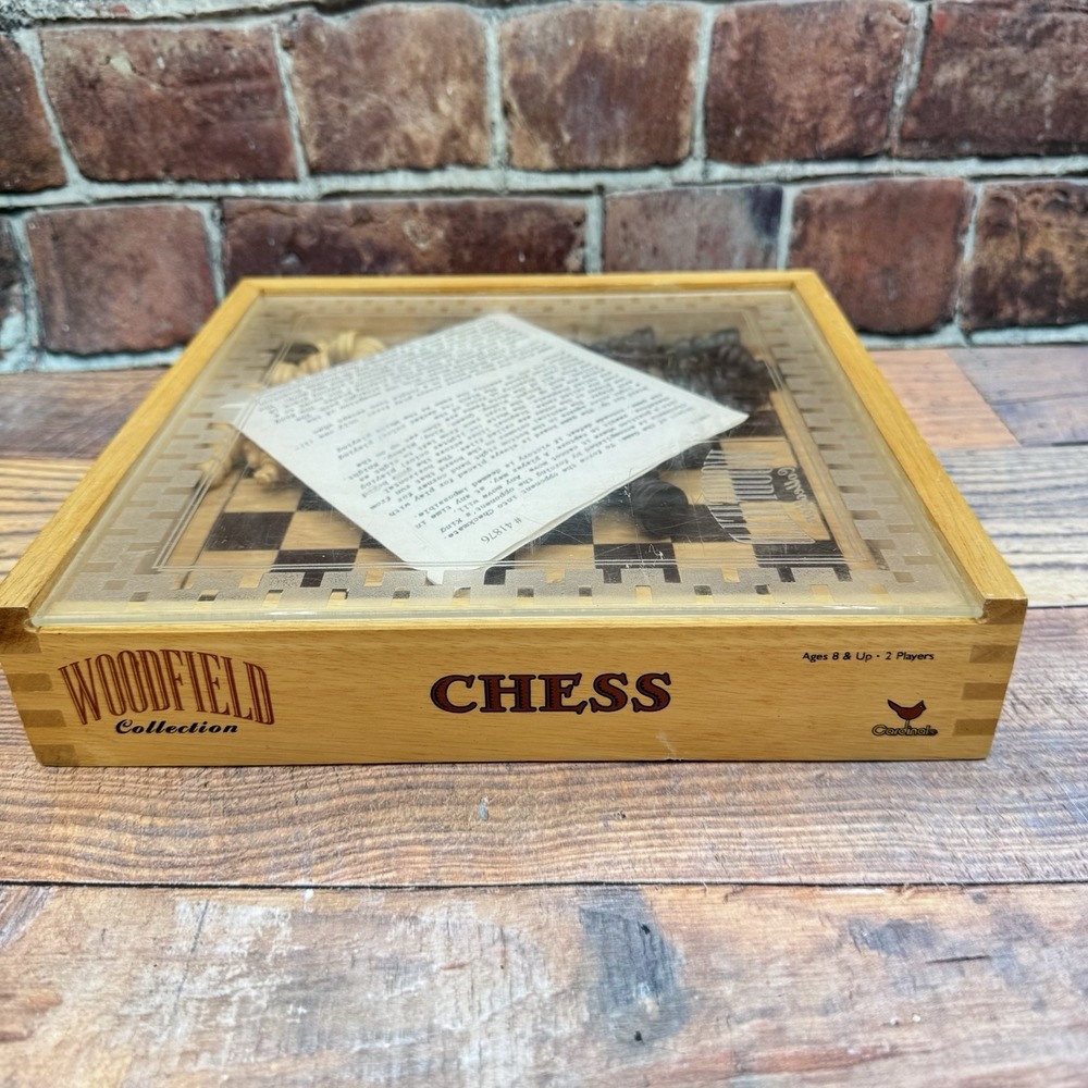 Wood Chess Set Cardinal Woodfield Collection w/Wood Case 2002 Vintage Complete